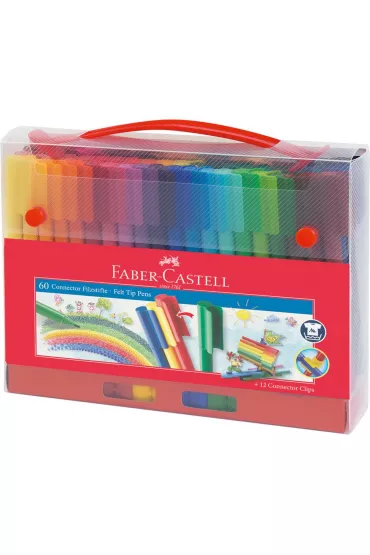 Faber-Castell Flamastry Connector w walizce 60 szt.