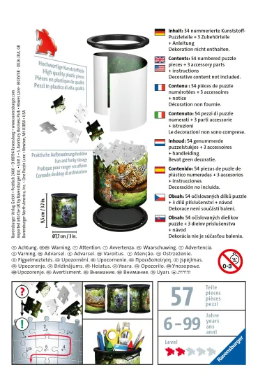 Puzzle 54 el. 3D Przybornik Dzika przyroda Ravensburger