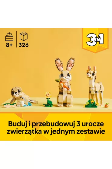 LEGO Creator 3 w 1 Uroczy krliczek 31162