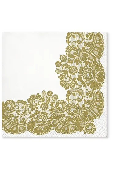 Paw Serwetki 33x33cm Lacy frame Gold op. 20szt.