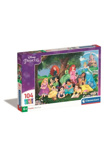 Puzzle 104 el. SuperColor. Disney Princess Clementoni