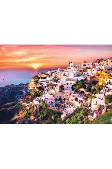 Puzzle 1000 el. Zachd soca nad Santorini Trefl