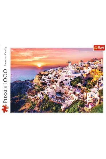 Puzzle 1000 el. Zachd soca nad Santorini Trefl