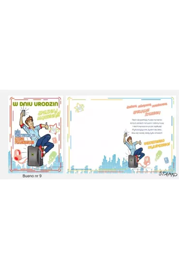 Stamp Karnet Bueno B6 + koperta wz�r nr 09 Urodziny
