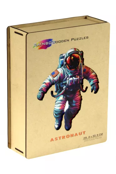 Puzzle drewniane kolorowe - Astronauta Eureka 3D
