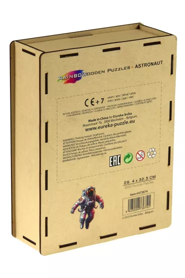 Puzzle drewniane kolorowe - Astronauta Eureka 3D