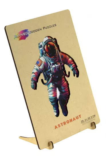 Puzzle drewniane kolorowe - Astronauta Eureka 3D