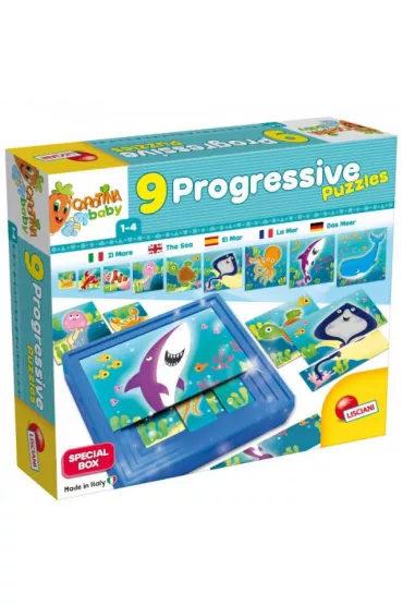 Puzzle progresywne 9 el. Carotina Baby Ocean Lisciani