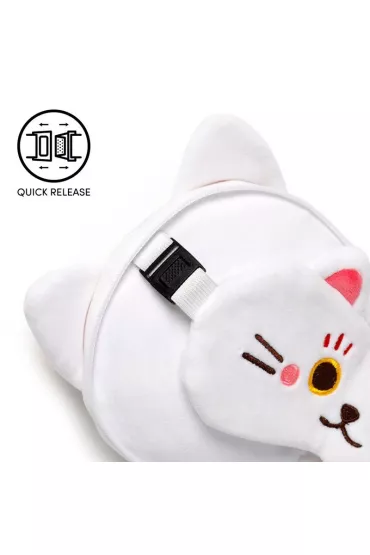 Puckator Pluszowa poduszka podr�na z opask� na oczy "Relaxeazzz" - Lucky Cat
