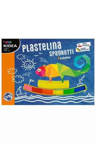 Derform Plastelina Spaghetti KIDEA 8 kolor�w