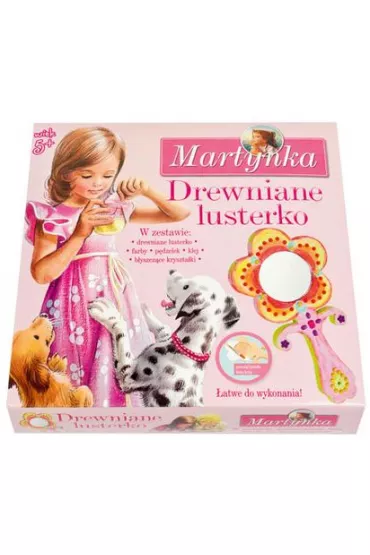 Martynka. Drewniane lusterko Papilon