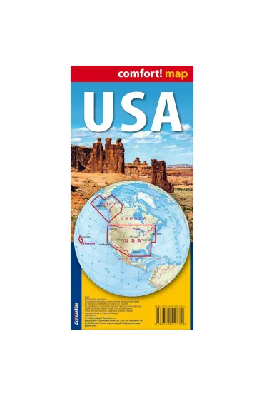 Usa laminowana mapa samochodowo-turystyczna 1:4 750 000