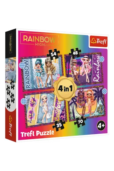 Puzzle 4w1 - Modne laleczki (35+48+54+70 el.) Trefl