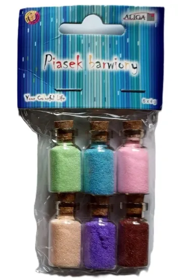 Aliga Piasek barwiony 6 kolor�w x 4g
