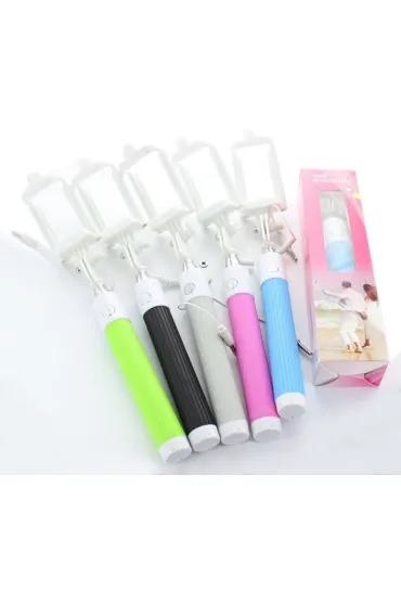 Uchwyt do selfie regulowany 5 kolor�w 80-23 cm * *