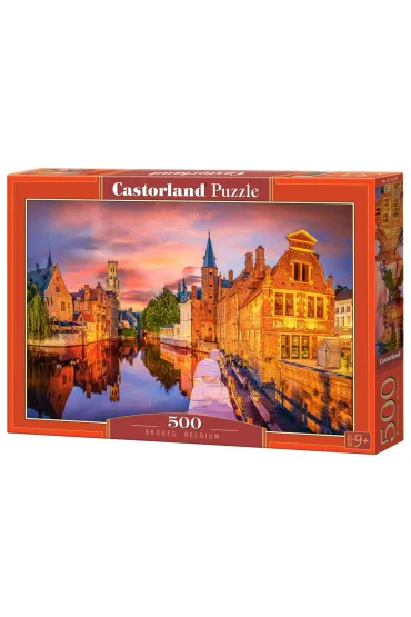 Puzzle 500 element�w. Brugia. Belgia Castorland