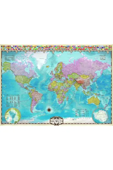 Puzzle 1000 el. Mapa �wiata Eurographics