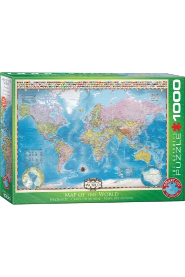 Puzzle 1000 el. Mapa �wiata Eurographics