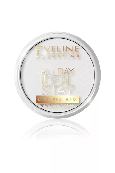Eveline Cosmetics All Day Ideal Stay Matt Finish&Fix Pressed Powder matuj�co-utrwalaj�cy puder do twarzy 60 White 12 g