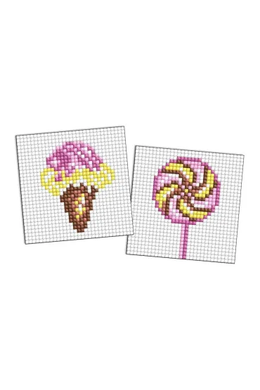 Diamentowa mozaika na magnes - LOL Lody 9x9cm Ideyka