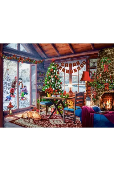 Puzzle 2000 el. �wi�teczna Chata Castorland