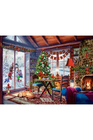 Puzzle 2000 el. �wi�teczna Chata Castorland
