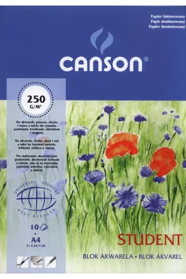 Canson Blok do akwareli A4 250 g, 10 arkuszy 10 kartek