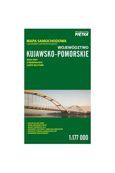 Wojew�dztwo kujawsko-pomorskie mapa samochodowa 1:177 000