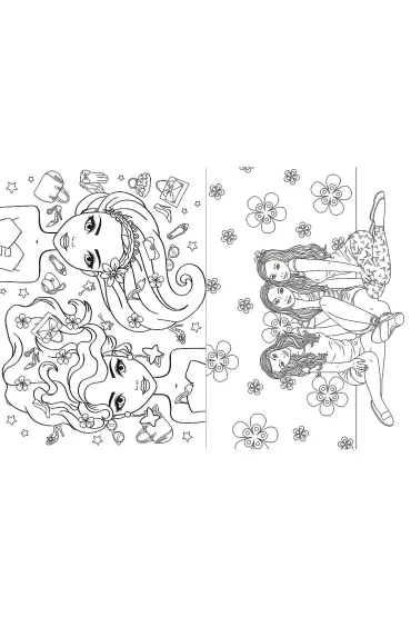 Modelki. Kolorowanka. Malbuch. Colouring book