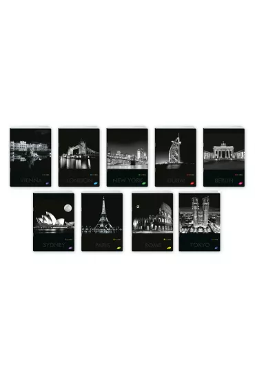 Elisa Zeszyt A5 Cities By Night kratka 80 kartek 10 szt.