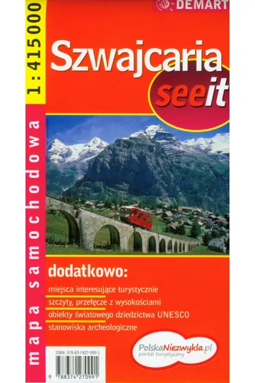Szwajcaria seeit - mapa samochodowa demart