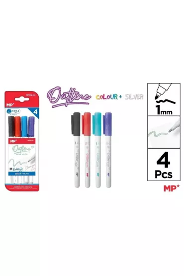 Mp Main Paper Markery z podw�jn� lini� 4 kolory