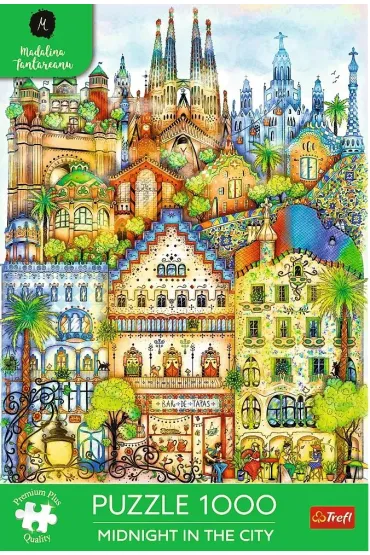 Puzzle 1000 el. O p�nocy w Barcelonie Trefl