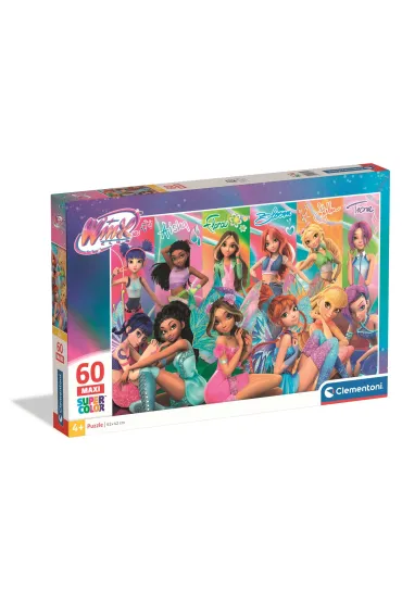 Puzzle 60 el. Maxi Super Kolor Winx Clementoni