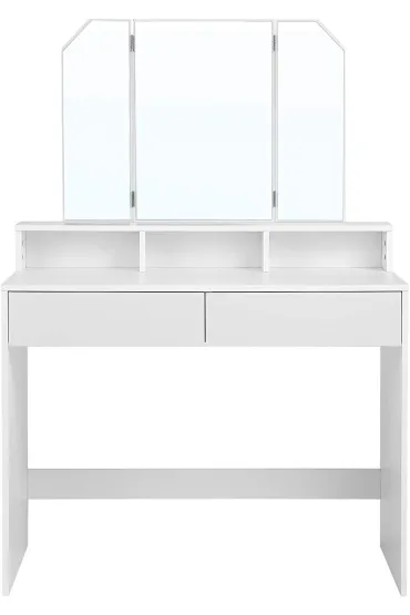 Songmics Toaletka z tr�jdzielnym lustrem 100 cm