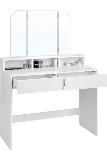 Songmics Toaletka z tr�jdzielnym lustrem 100 cm