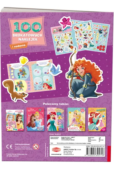 Disney ksi�niczka. 100 brokatowych naklejek