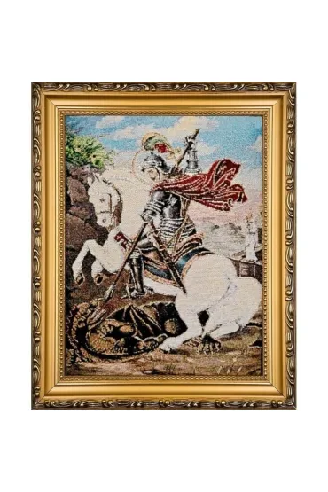 Obraz Haftowany �w. Jerzy 22x27,5cm
