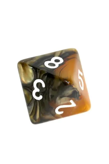 Komplet ko�ci RPG - Dwukolorowe - Czarno-z�ote Rebel