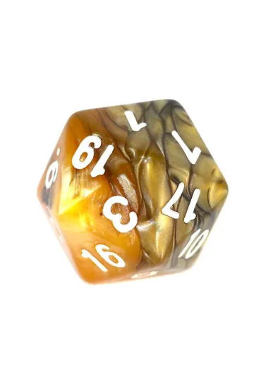 Komplet ko�ci RPG - Dwukolorowe - Czarno-z�ote Rebel