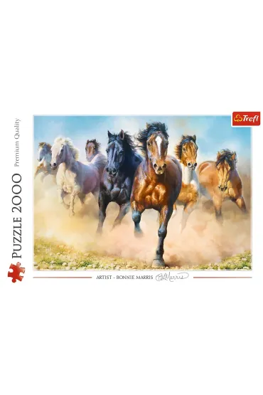 Puzzle 2000 el. Galopuj�ce stado koni Trefl