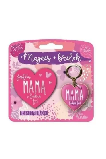 Zestaw brelok + magnes Jestem Mam�
