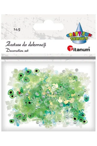 Titanum Zestaw pere�ki cekiny zielone 14g