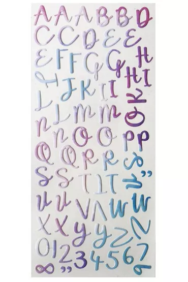 incood. Litery samoprzylepne pastelowe du�e