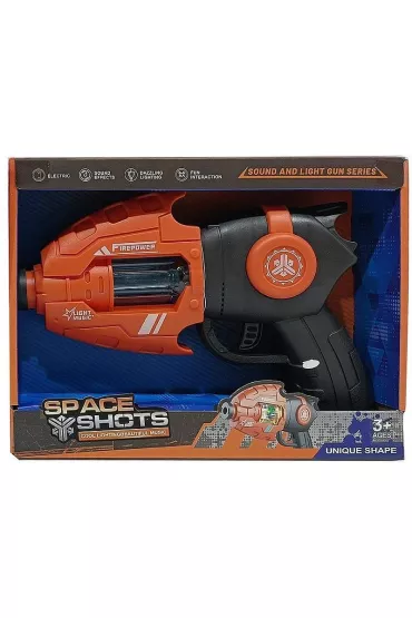 Pistolet na baterie ze �wiat�em i d�wi�kiem Adar