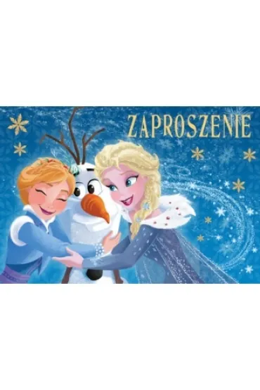 Kukartka Zaproszenie ZD-007 Kraina Lodu 5 szt.