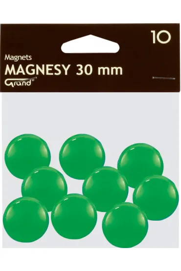 Magnesy Grand 30 mm zielone op. 10 sztuk