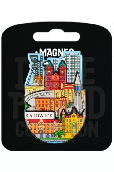 Pan Dragon Magnes I love Poland Katowice ILP-MAG-C-KAT-05