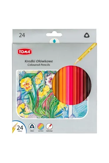 Toma Kredki o��wkowe tr�jk�tne 24 szt.