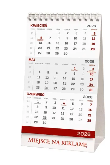 Wok� Nas Kalendarz 2026 stoj�cy tr�jdzielny koty